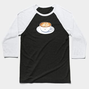 Cute Cappuccino Coffee Cup Baseball T-Shirt